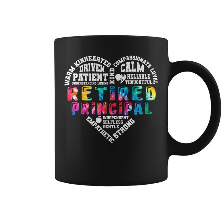 Tie Dye Heart Retired Principal Class Of 2023 Retirement Coffee Mug