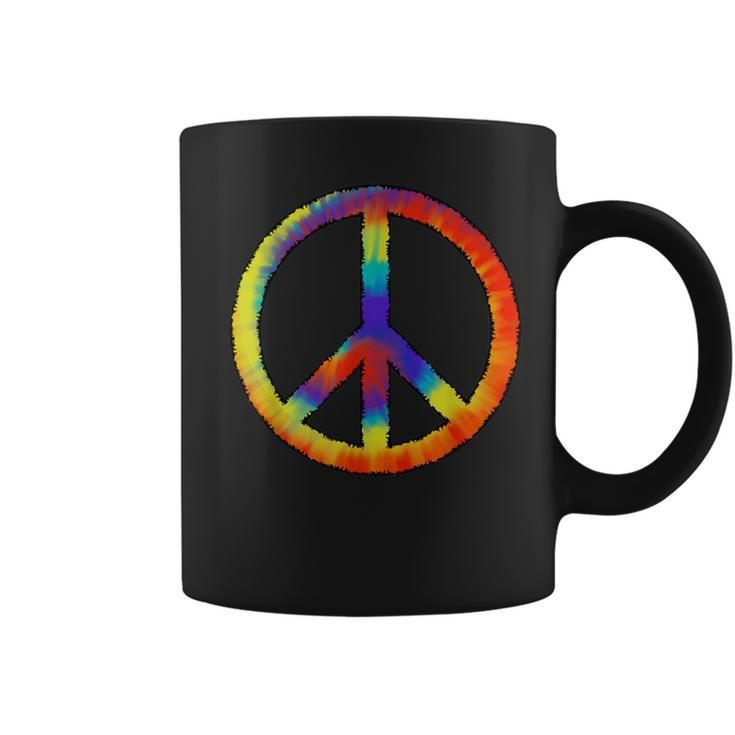 Tie Dye Peace Sign Peace Love Happiness Coffee Mug