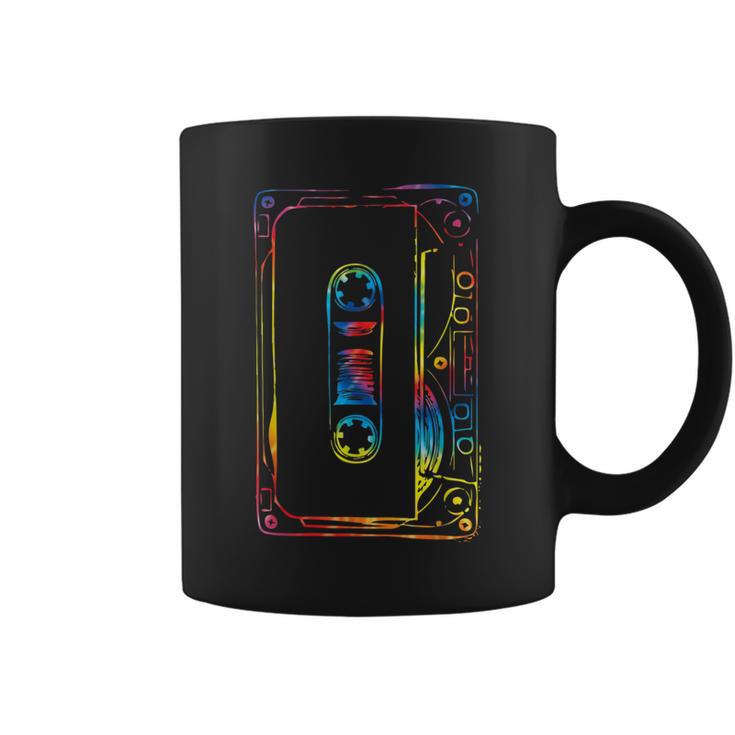 Tie Dye Retro Mixtape 80'S Blank Cassette Tape Coffee Mug