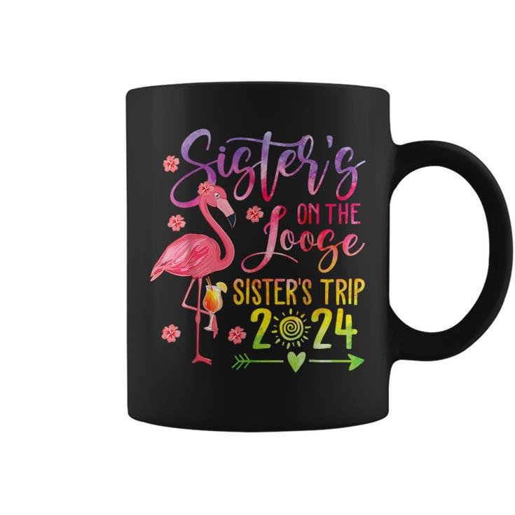 Tie-Dye Sister's Weekend Trip 2024 Sisters On The Loose Coffee Mug