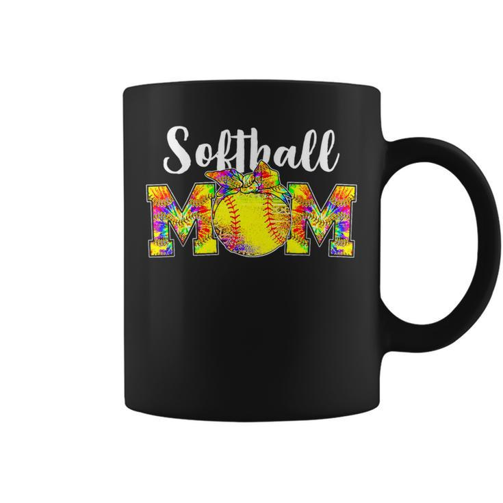 Tie Dye Softball Mom Softball Game Day Vibes Coffee Mug