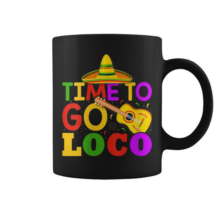 Time To Go Loco Cinco De Mayo Guitar Coffee Mug
