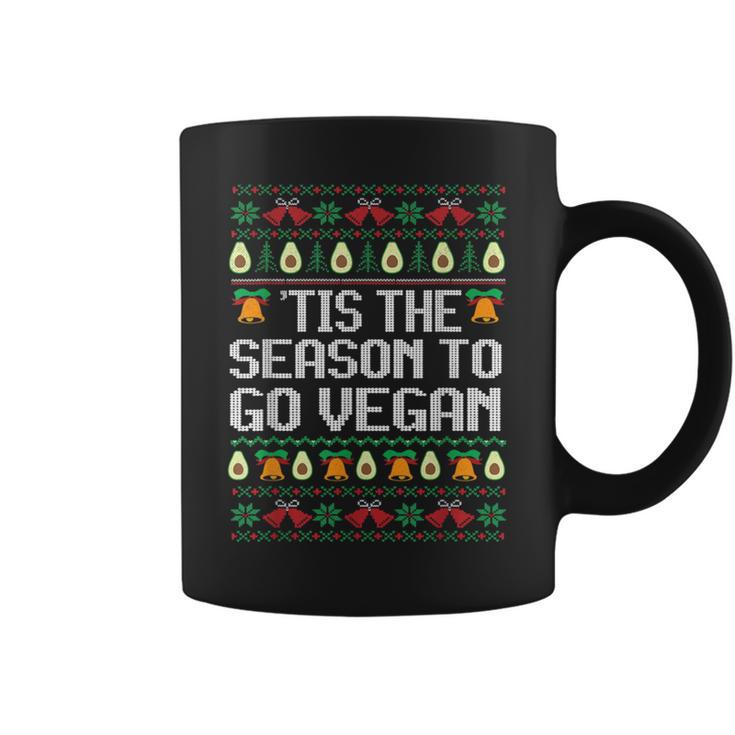 Tis Season To Go Vegan Christmas Ugly Xmas Vintage Coffee Mug