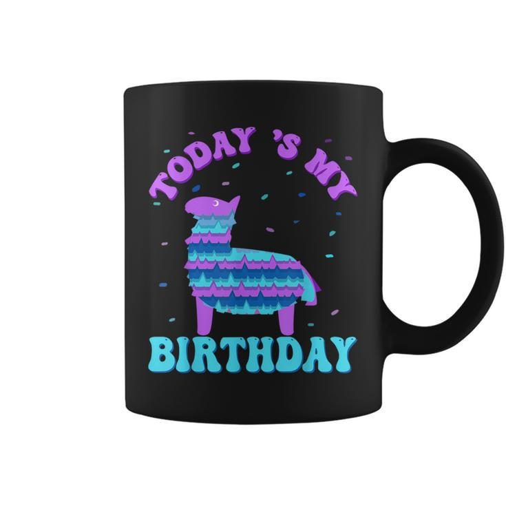 Todays My Birthda Cute Birthday Llama Bday Animal Party Coffee Mug