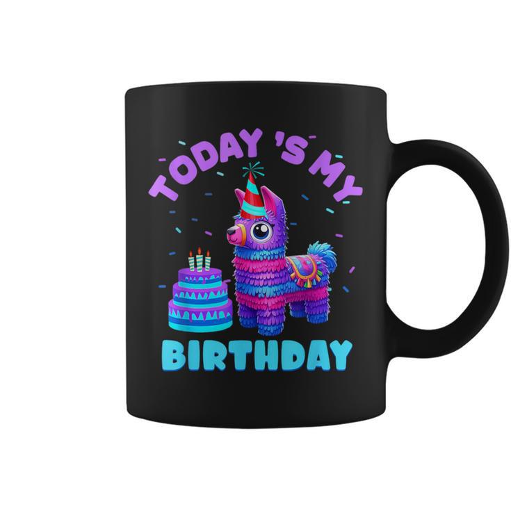 Todays My Birthday Llama Boy Family Party Decorations Coffee Mug