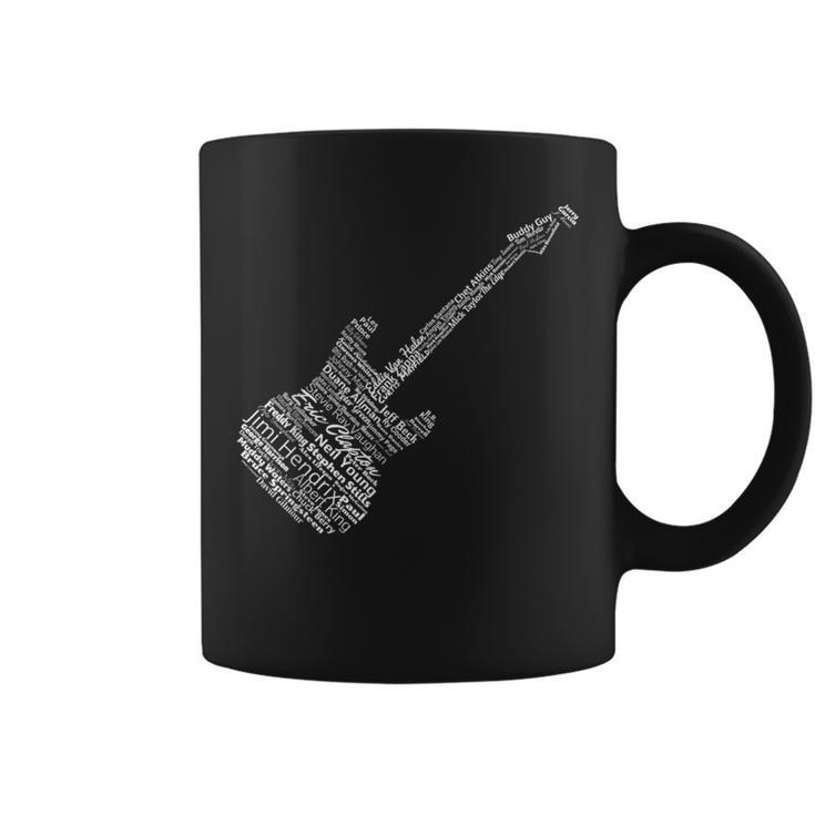 Top Rock And Blues Guitar Legends Name Coffee Mug
