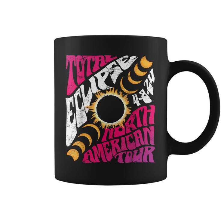 Total Eclipse 2024 Retro Groovy North American Tour Concert Coffee Mug
