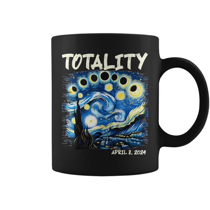 Total Solar Eclipse 2024 40824 Starry Night Painting Coffee Mug
