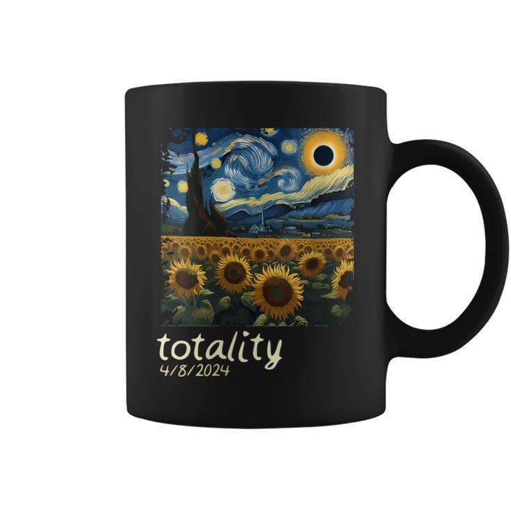 Total Solar Eclipse 2024 40824 Starry Night Painting Women Coffee Mug