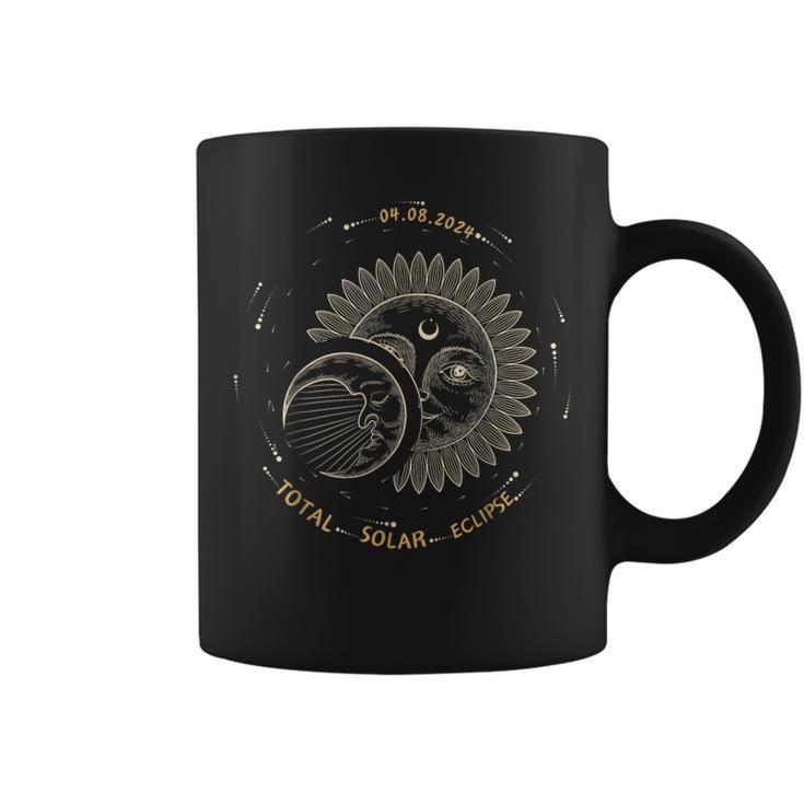 Total Solar Eclipse 2024 April 8 Sunflower Moon World Solar Coffee Mug
