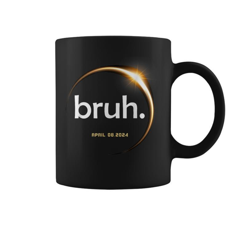 Total Solar Eclipse 2024 Bruh Boy Girl Sarcastic Coffee Mug