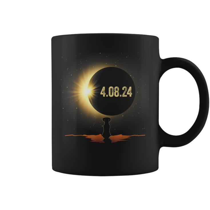 Total Solar Eclipse 2024 Dog Dachshund Dog Lover Coffee Mug