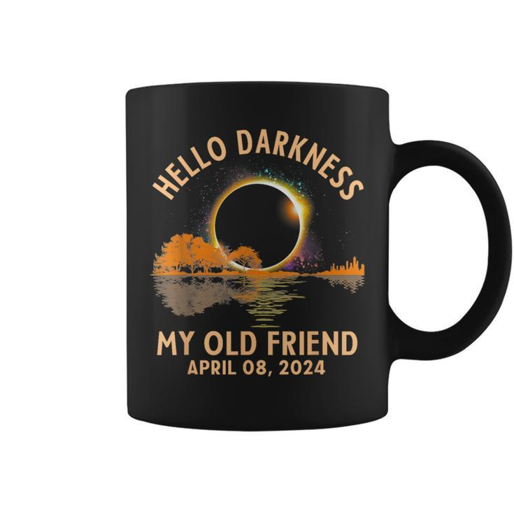 Total Solar Eclipse 2024 Hello Darkness My Old Friend Coffee Mug