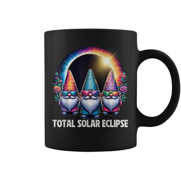 Total Solar Eclipse 2024 Matching Cute Gnomes Watching Party Coffee Mug