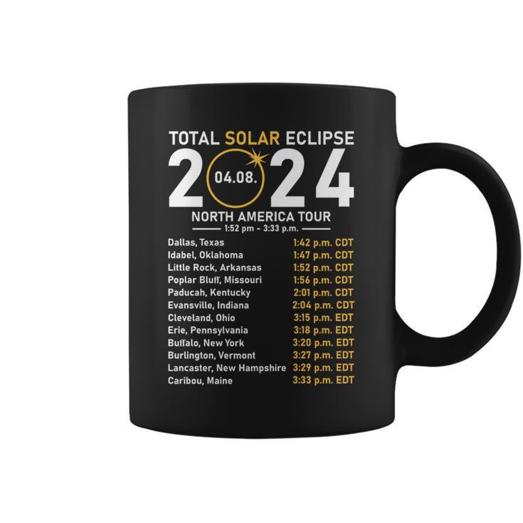 Total Solar Eclipse 2024 North America Tour State Totality Coffee Mug