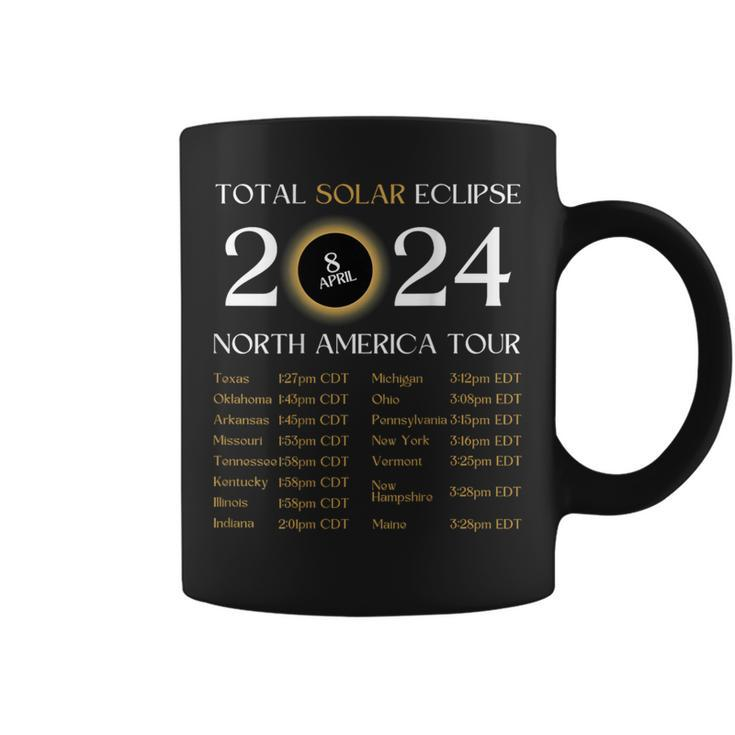 Total Solar Eclipse 2024 North America Tour Totality Coffee Mug