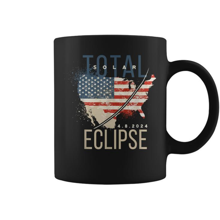 Total Solar Eclipse 2024 Path Of Totality Usa Map Event Coffee Mug