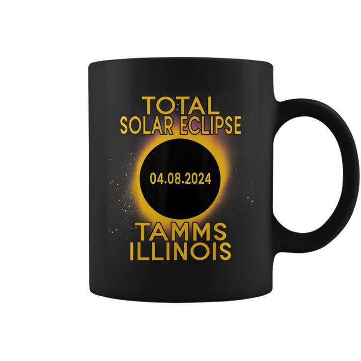 Total Solar Eclipse 2024 Tamms Illinois Coffee Mug