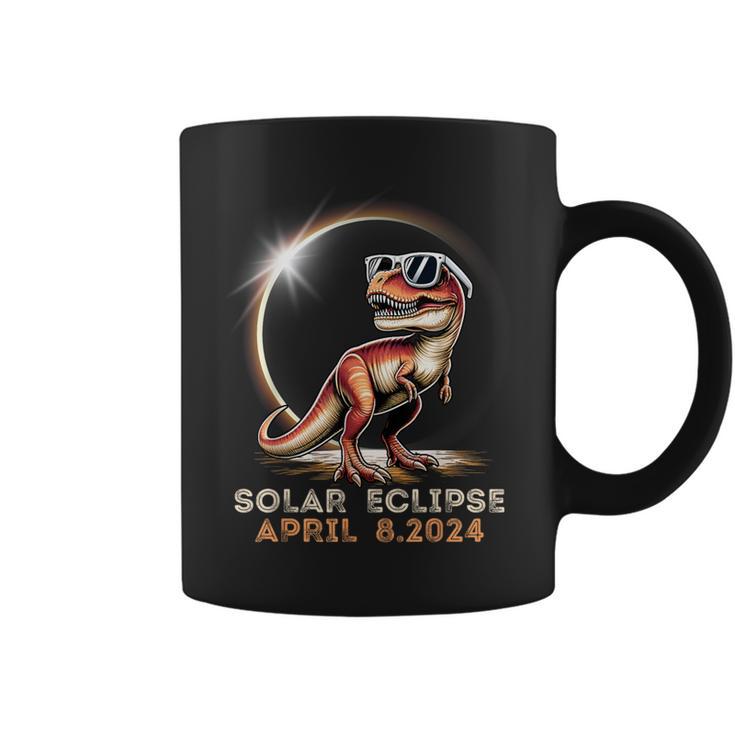 Total Solar Eclipse 40824 Dinosaur Solar Eclipse 2024 Coffee Mug