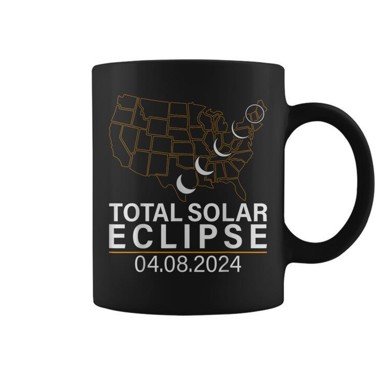 Total Solar Eclipse April 8 2024 America Usa Map Totality Coffee Mug