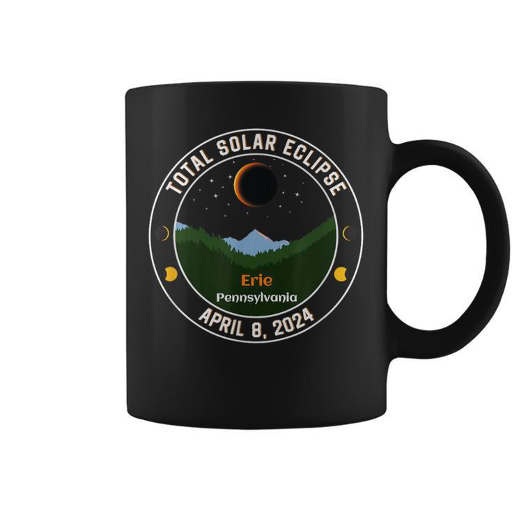 Total Solar Eclipse April 8 2024 Erie Pennsylvania Memorial Coffee Mug