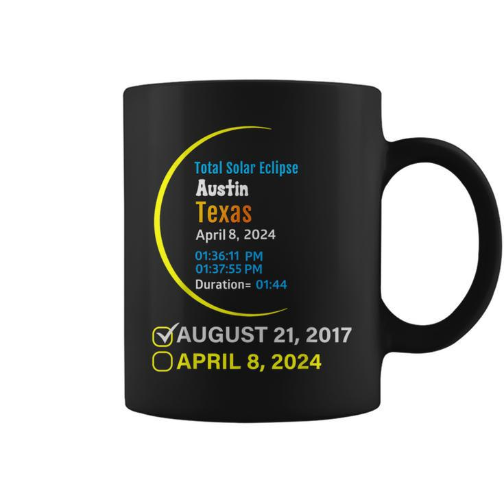 Total Solar Eclipse April 8 2024 Texas Austin Coffee Mug