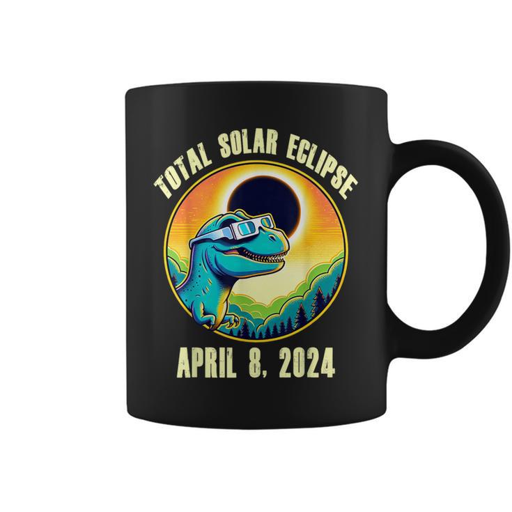 Total Solar Eclipse April 8 2024 Totality Eclipse Dinosaur Coffee Mug