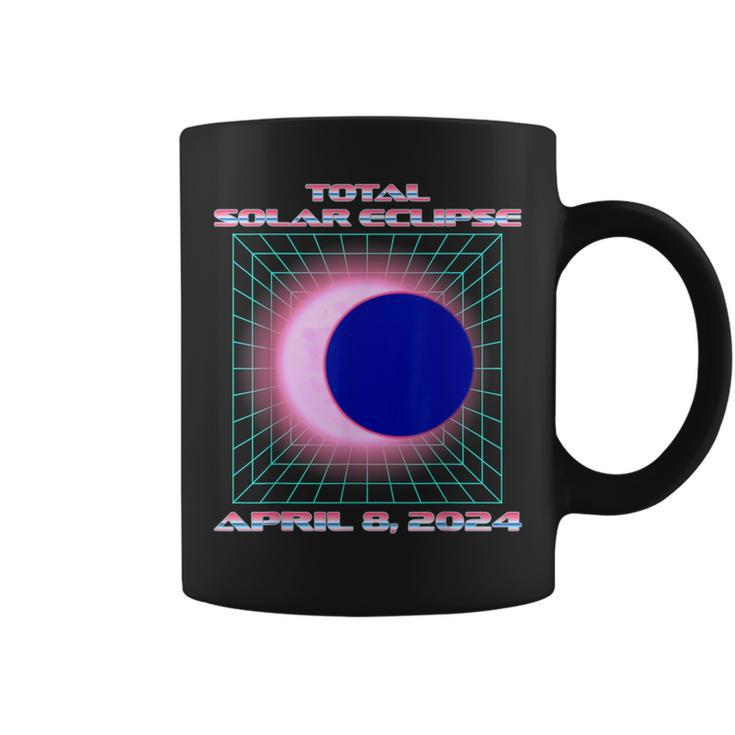 Total Solar Eclipse April 8 2024 Vaporwave Retro Totality Coffee Mug