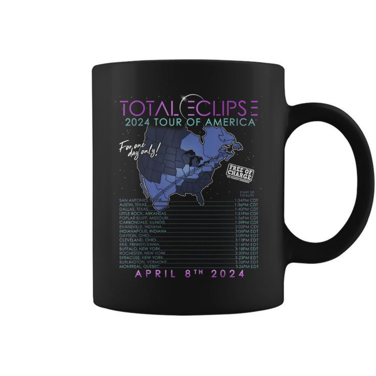 Total Solar Eclipse April 8Th 2024 Tour Of America Coffee Mug