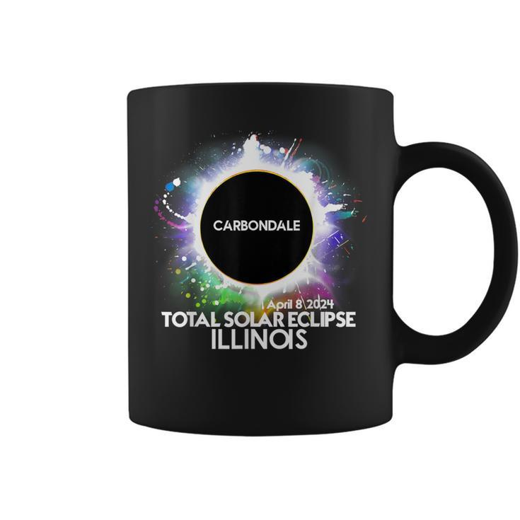 Total Solar Eclipse Carbondale Illinois 2024 Colorful Sun Coffee Mug