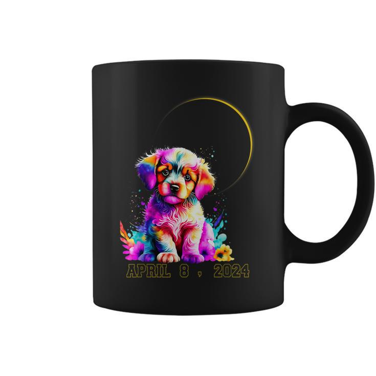 Total Solar Eclipse Dog 2024 Totality Spring April 4 2024 Coffee Mug