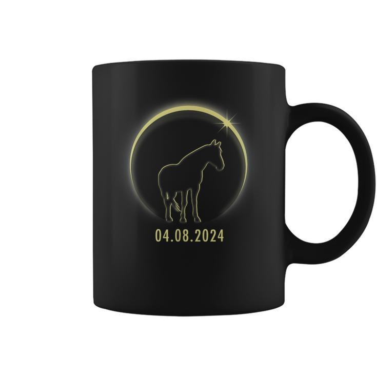 Total Solar Eclipse Horse Lover April 8 2024 Totality Coffee Mug