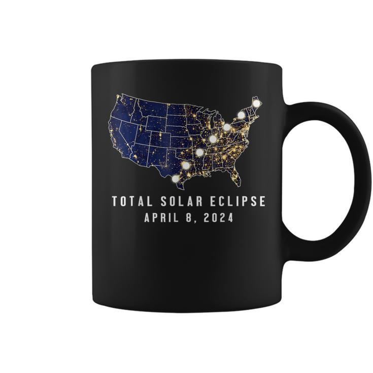 Total Solar Eclipse Map Of The Usa 4082024 Coffee Mug