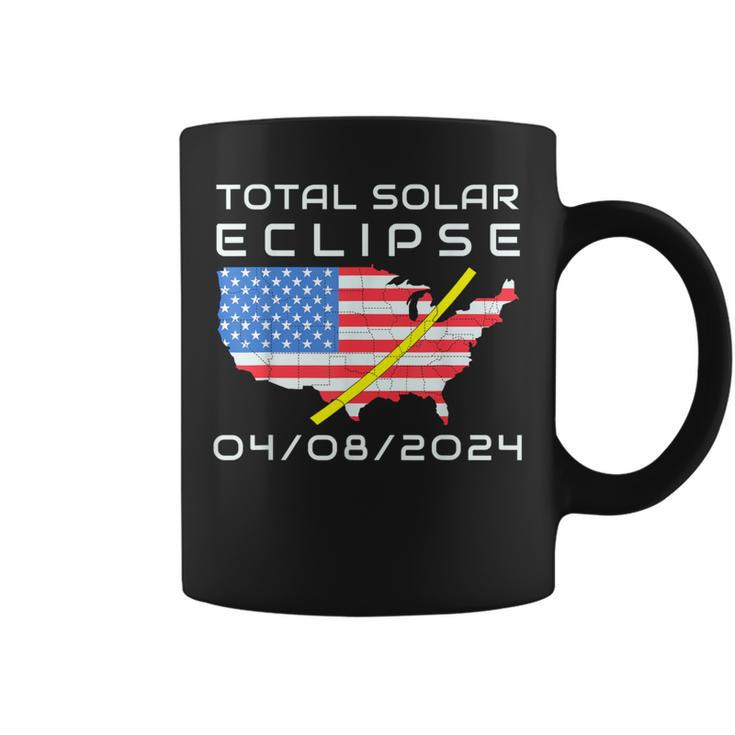 Total Solar Eclipse Path Totality America Map 8 April 2024 Coffee Mug