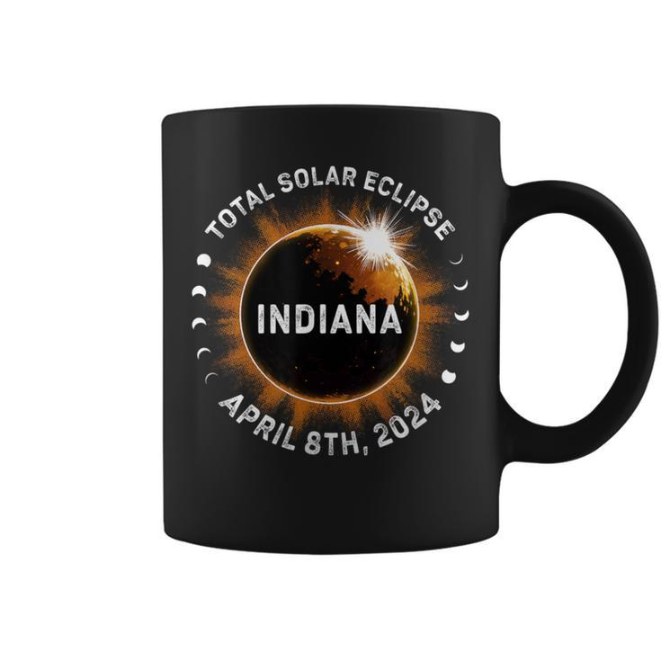 Total Solar Eclipse Path Of Totality April 8Th 2024 Indiana Coffee Mug