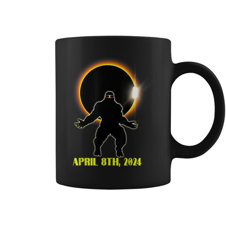 Total Solar Eclipse Sasquatch Wearing Solar Eclipse Glasses Coffee Mug