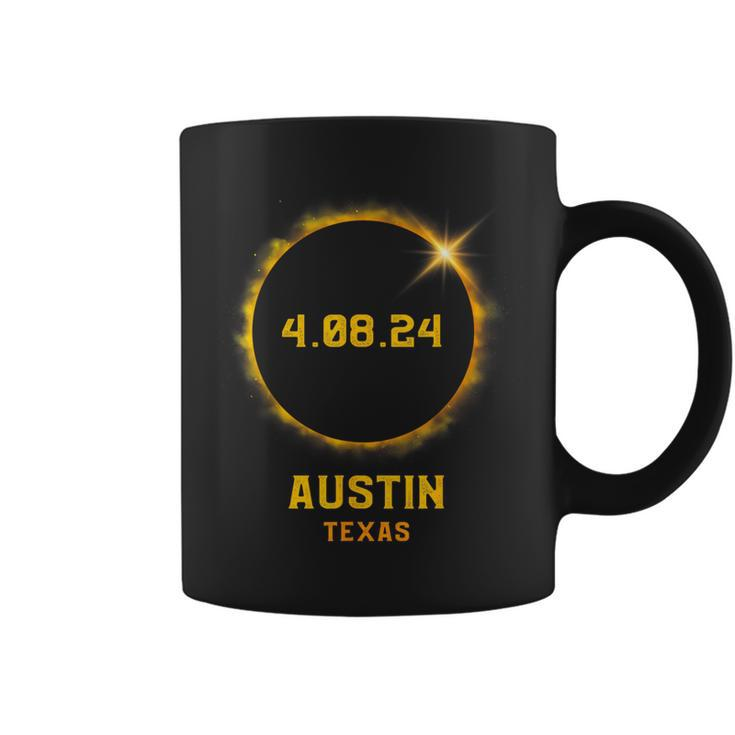 Total Solar Eclipse Spring April 8 2024 Austin Texas Coffee Mug