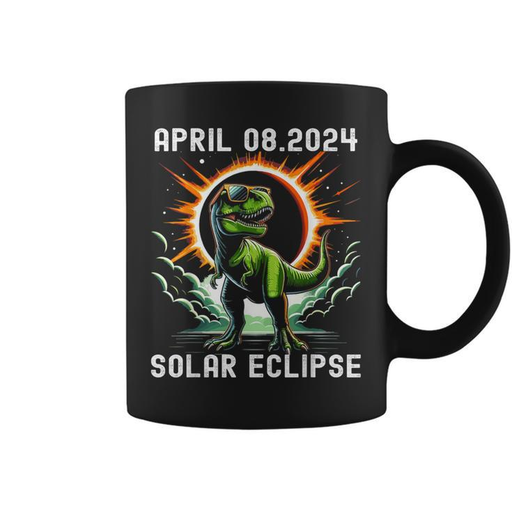 Total Solar Eclipse T-Rex April 8 2024 America Solar Eclipse Coffee Mug