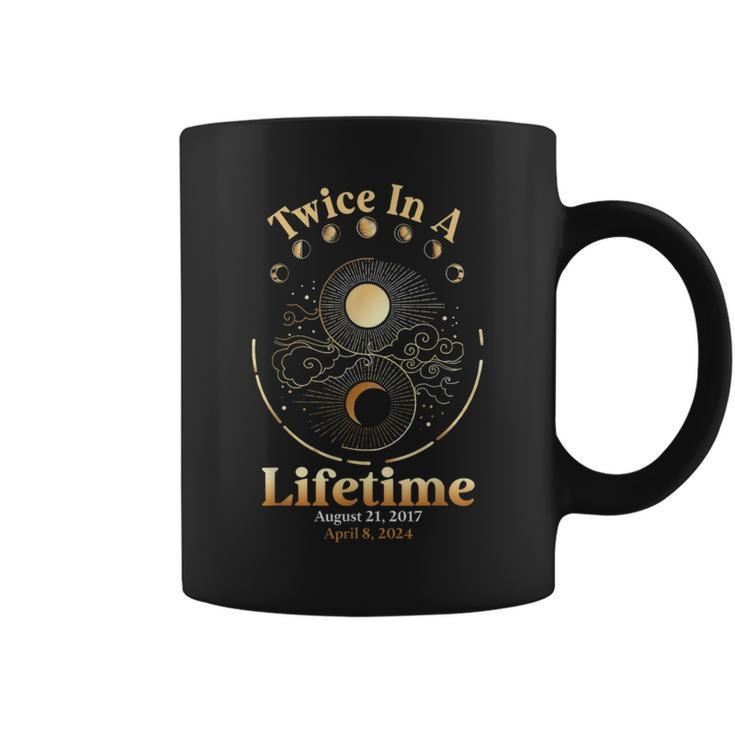 Total Solar Eclipse Twice In Lifetime 2017 2024 Matching Coffee Mug