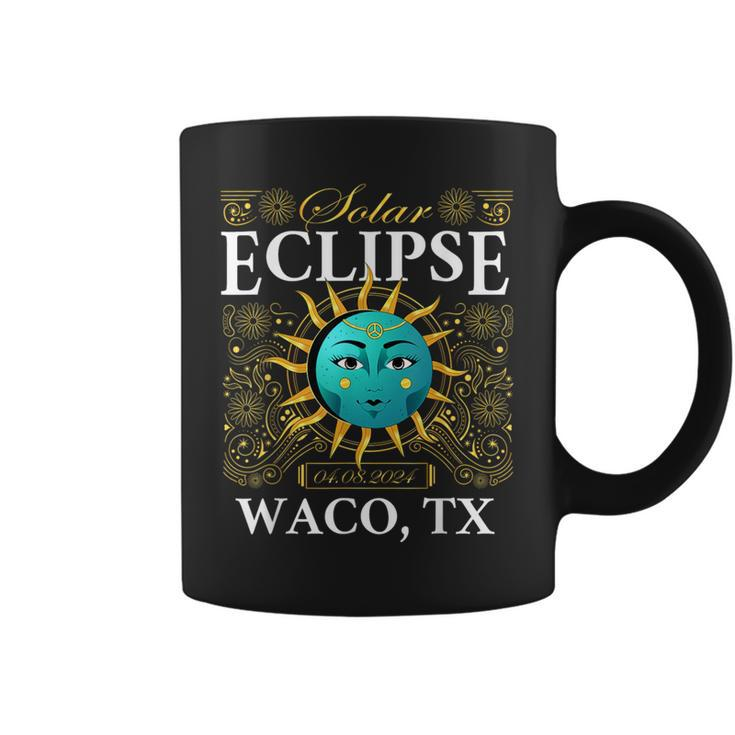 Total Solar Eclipse Waco Tx Texas 2024 Totality Boho Retro Coffee Mug