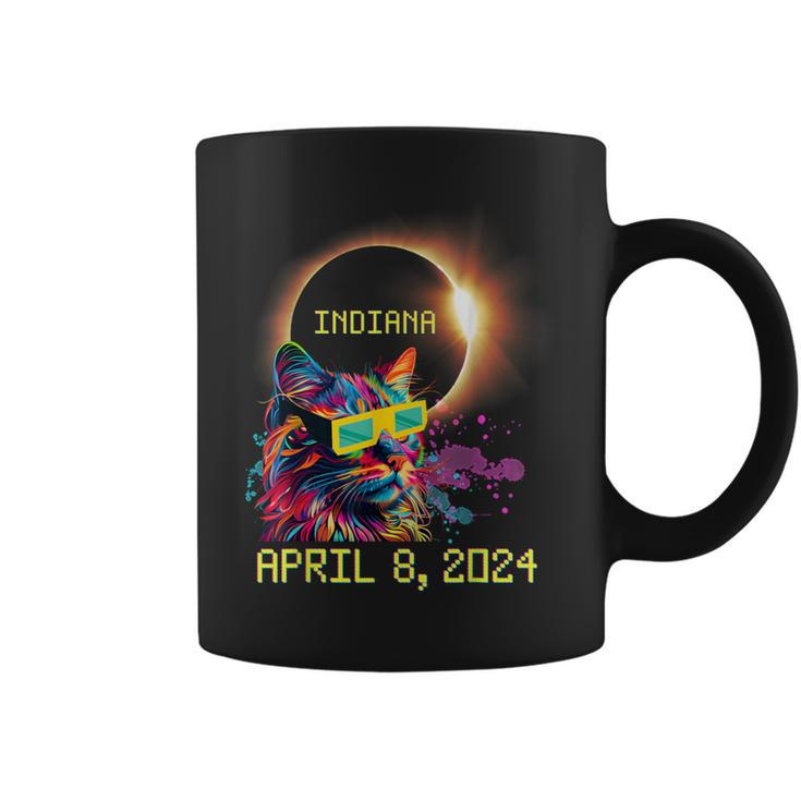 Totality Total Solar Eclipse Cat April 8 2024 Indiana Coffee Mug