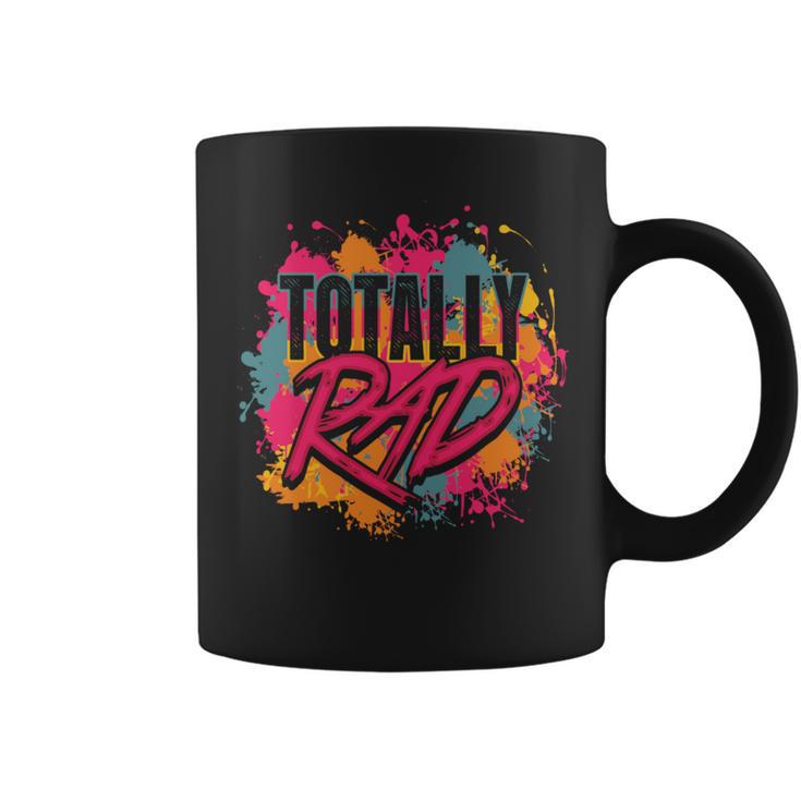 Totally Rad 1980S Paint Splatter Eighties Costume Vintage Coffee Mug