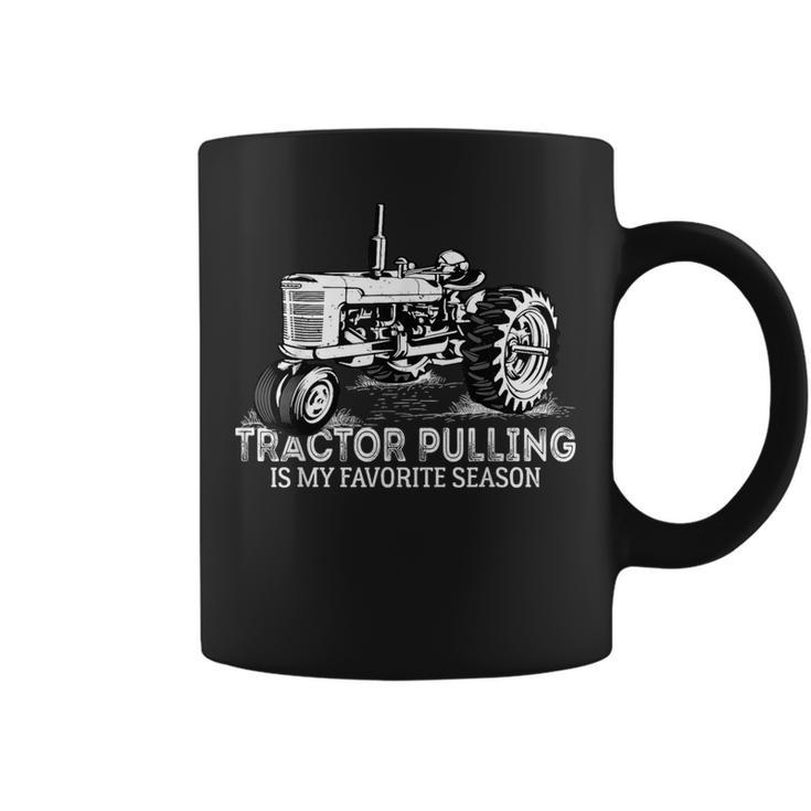 Tractor Pulling Is My Favorite Season Retro Vintage Tractor Coffee Mug