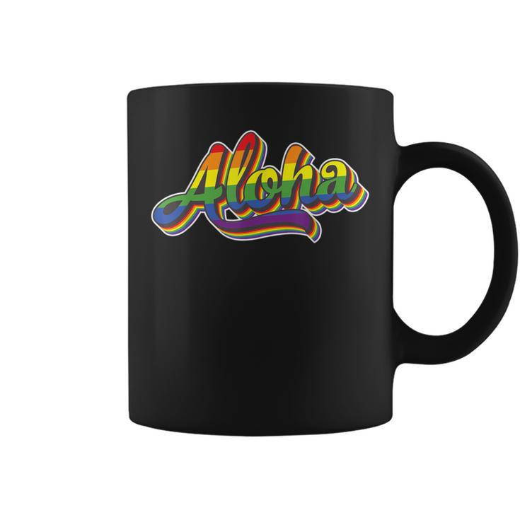 Traditional Gay Lgbtq Hawaii Aloha Beach Gay Pride Coffee Mug