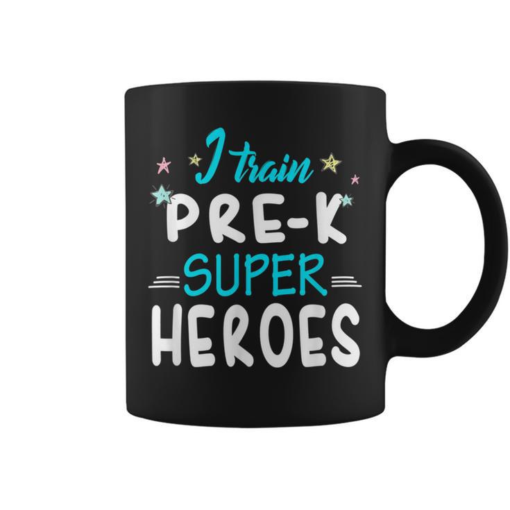 I Train Pre K Superheroes Teacher Team T Coffee Mug