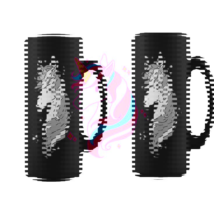 Trans Pride Einhorn Lgbt-Trans-Alliierter Black Tassen