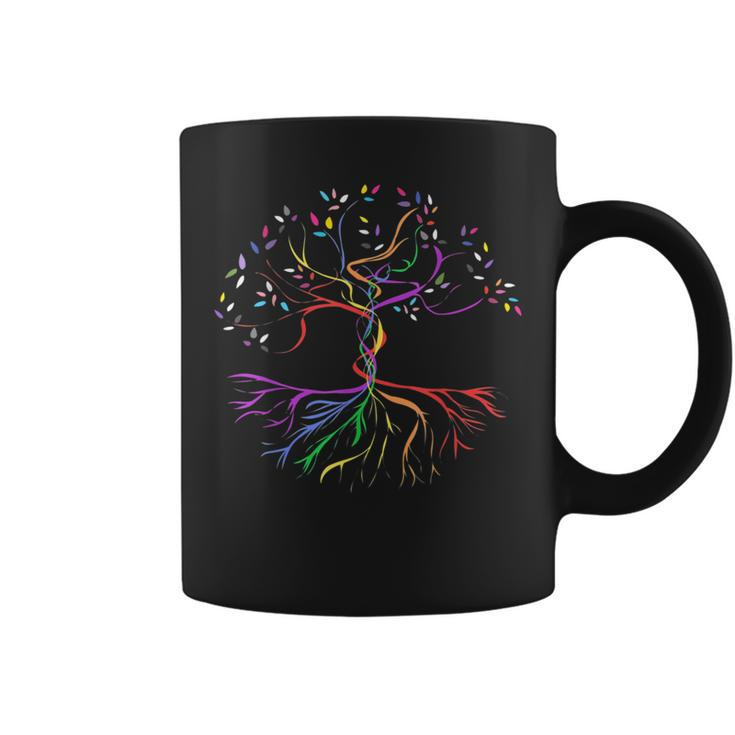 Tree Life Rainbow Lgbt Cool Gay Pride Flag Ally Coffee Mug