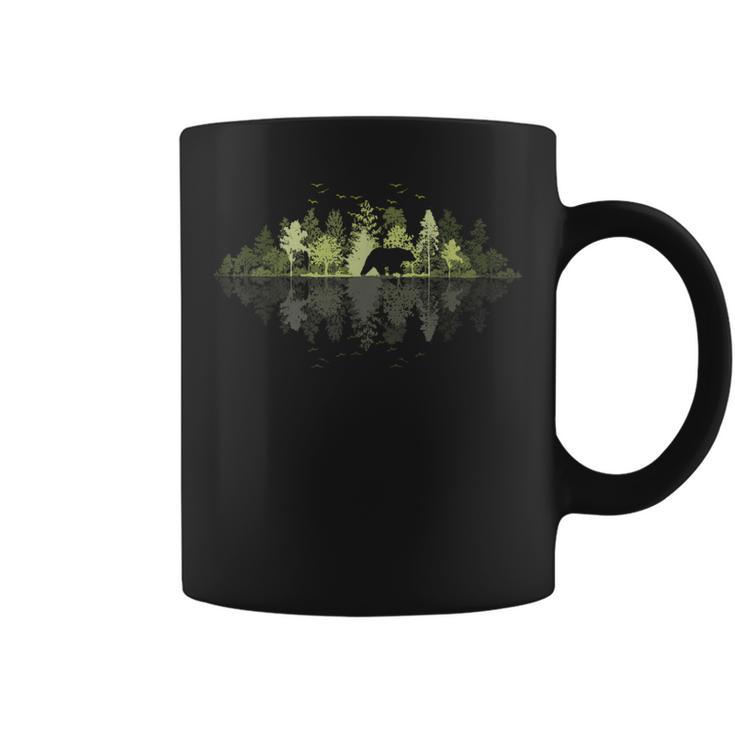 Trees Reflection Wildlife Nature Animal Bear Outdoor Forest Coffee Mug