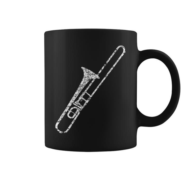 Trombone Vintage White Trombonist Coffee Mug