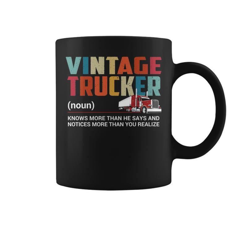 Truck Driver Vintage Trucker Noun Coffee Mug